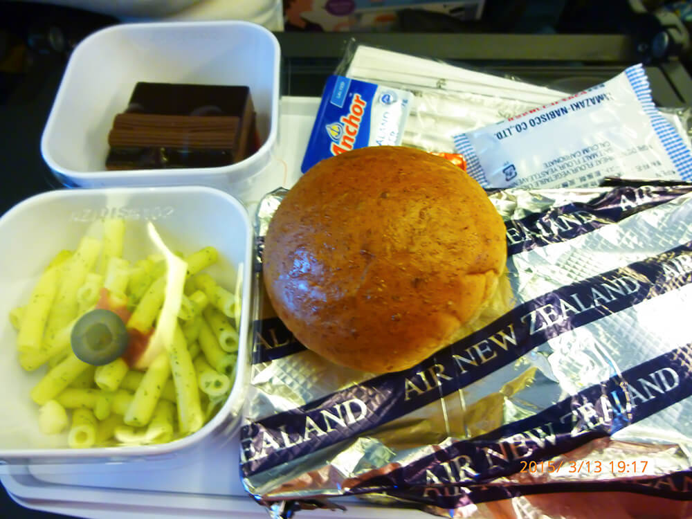 NZ旅行機内食